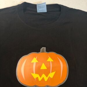 VTG Woo Doo Wear T-Shirt Uni XL Flashing Lights Pumpkin Jack O'Lantern Halloween